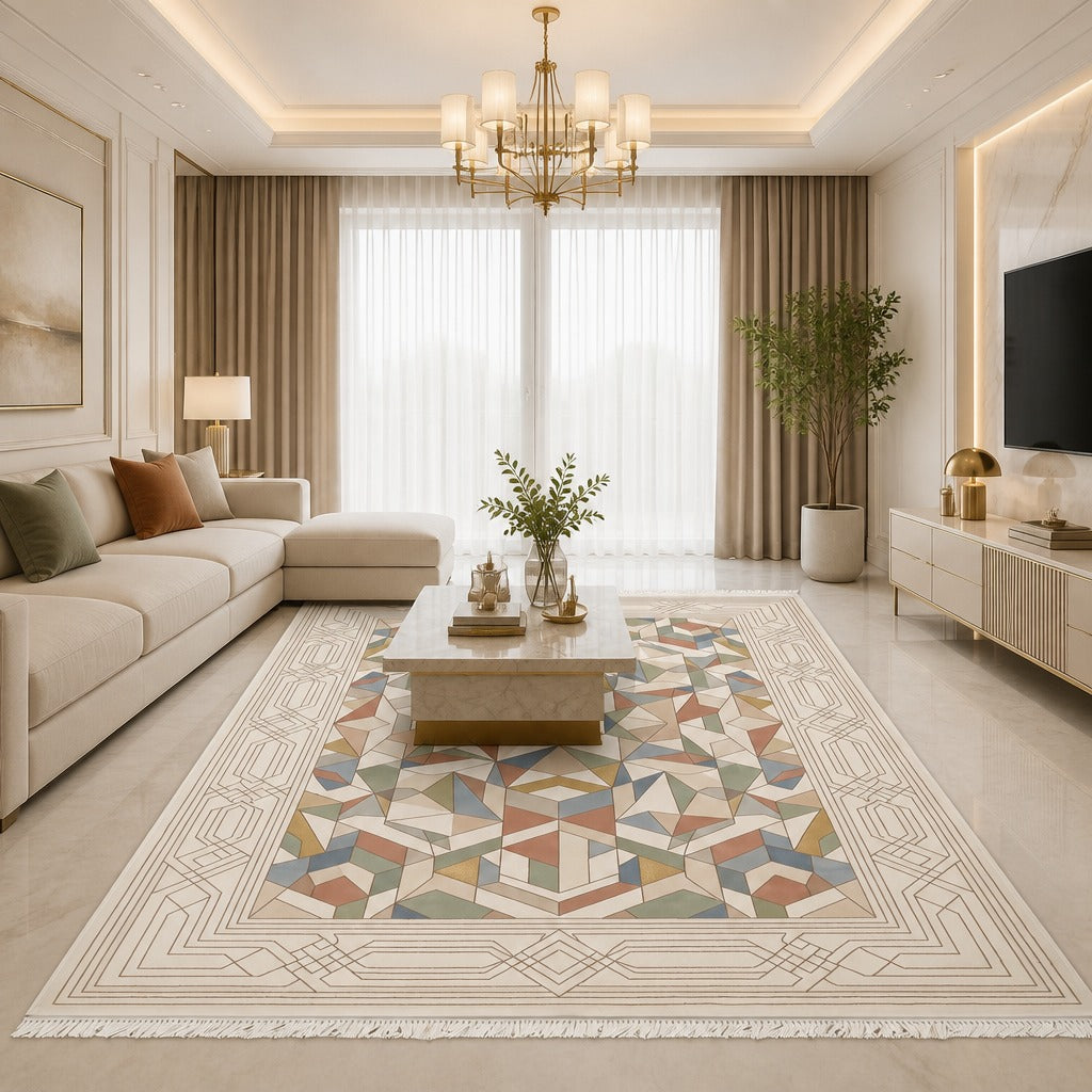 Prism Cubist Geometric Area Rug