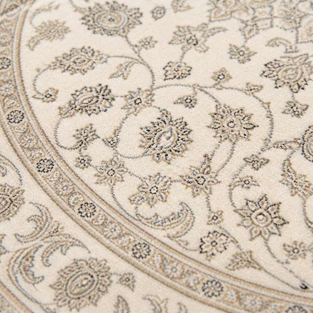 Royal Persian Floral Ivory Round Rug