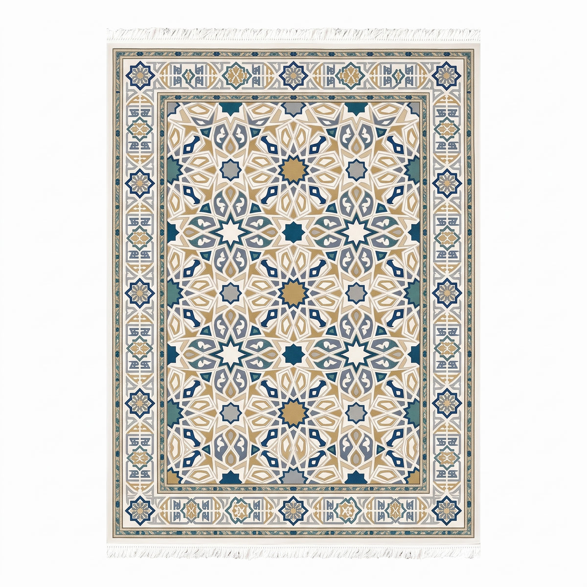 Geometric Alhambra Star Medallion Rug