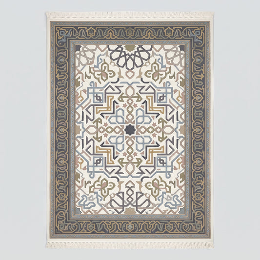 Intricate Lattice Mosaic Modern Rug